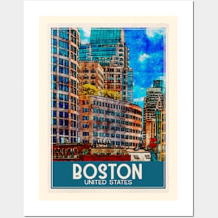 Travel Art Boston United States Posters and Art